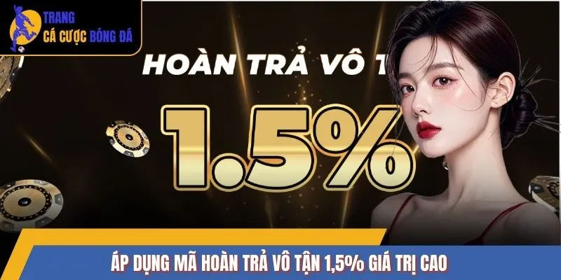 Áp dụng mã hoàn trả vô tận 1,5% giá trị cao